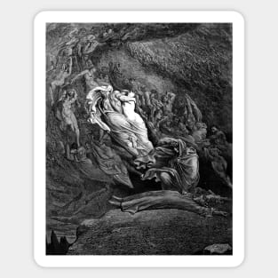 High Resolution Gustave Doré Illustration Dante Faints Sticker